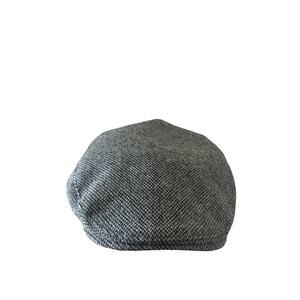 Vintage Hanna Hat Cap Newsboy Medium Grey Pure New Wool Flat Cap Made Ireland